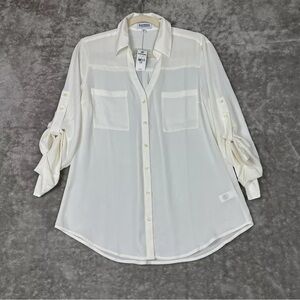 Express Women’s Size Large Convertible Sleeve The Portofino Shirt